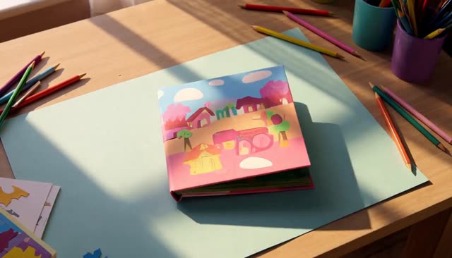 A colorful paper dragon rising from a pop-up book