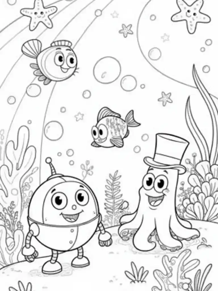 Color a Line Drawing — Before