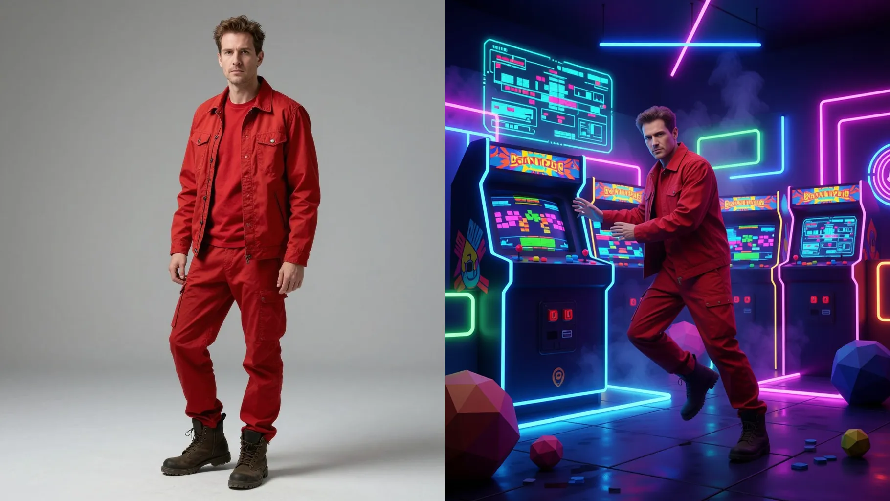 AI 90s Gaming Scene