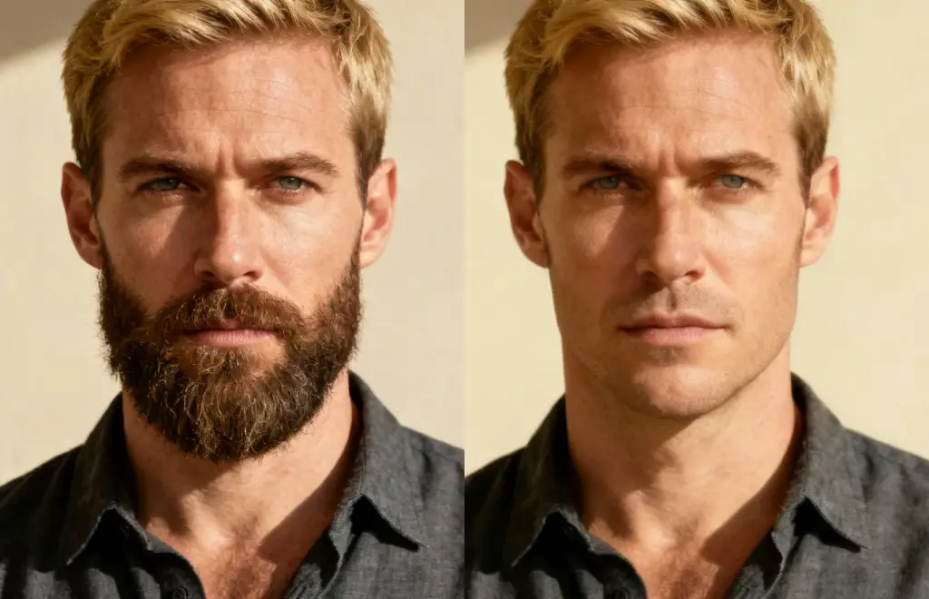 AI Beardless Filter Preview
