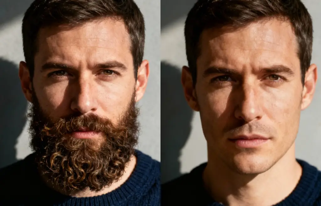 AI Beardless Filter Preview