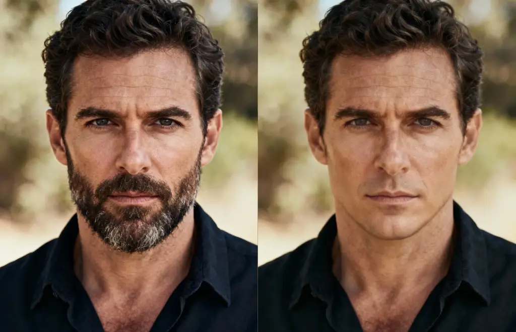 AI Beardless Filter Preview