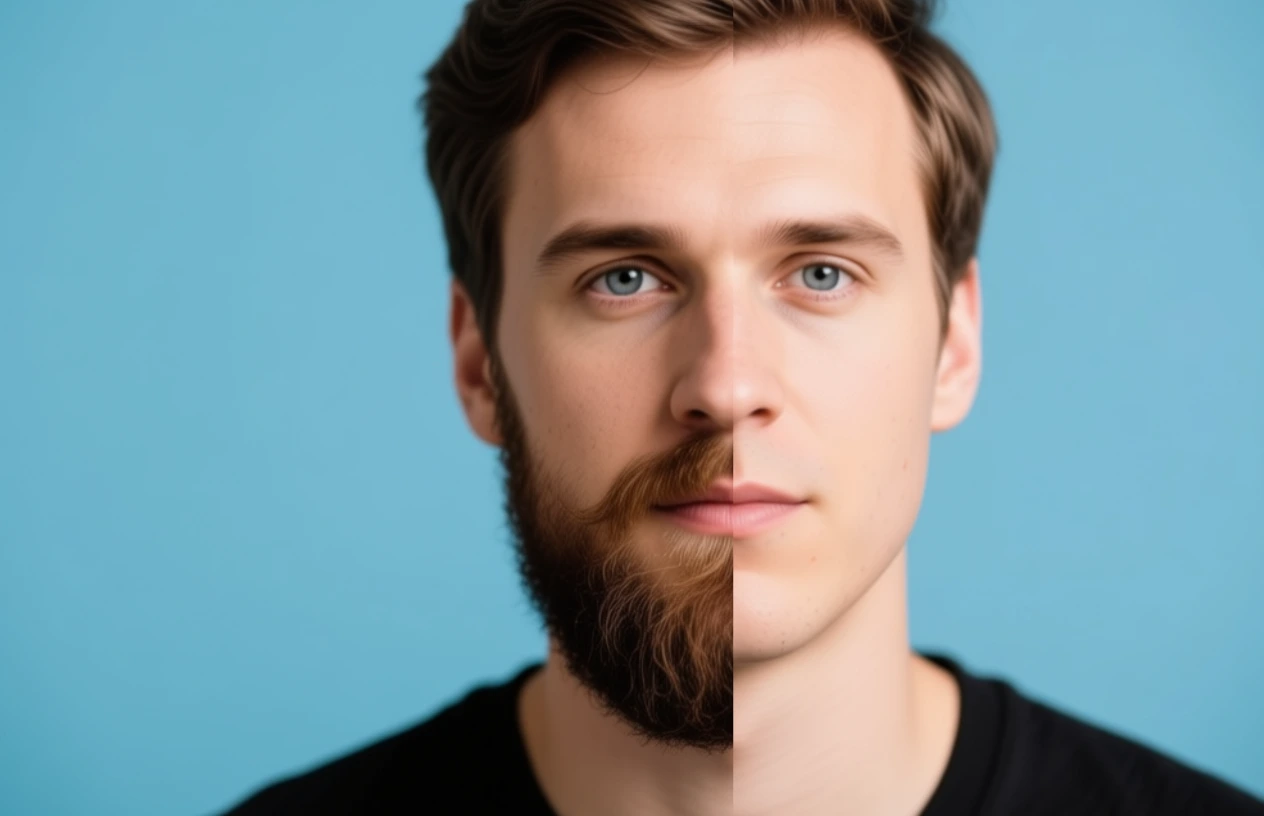 AI Beardless Filter Preview