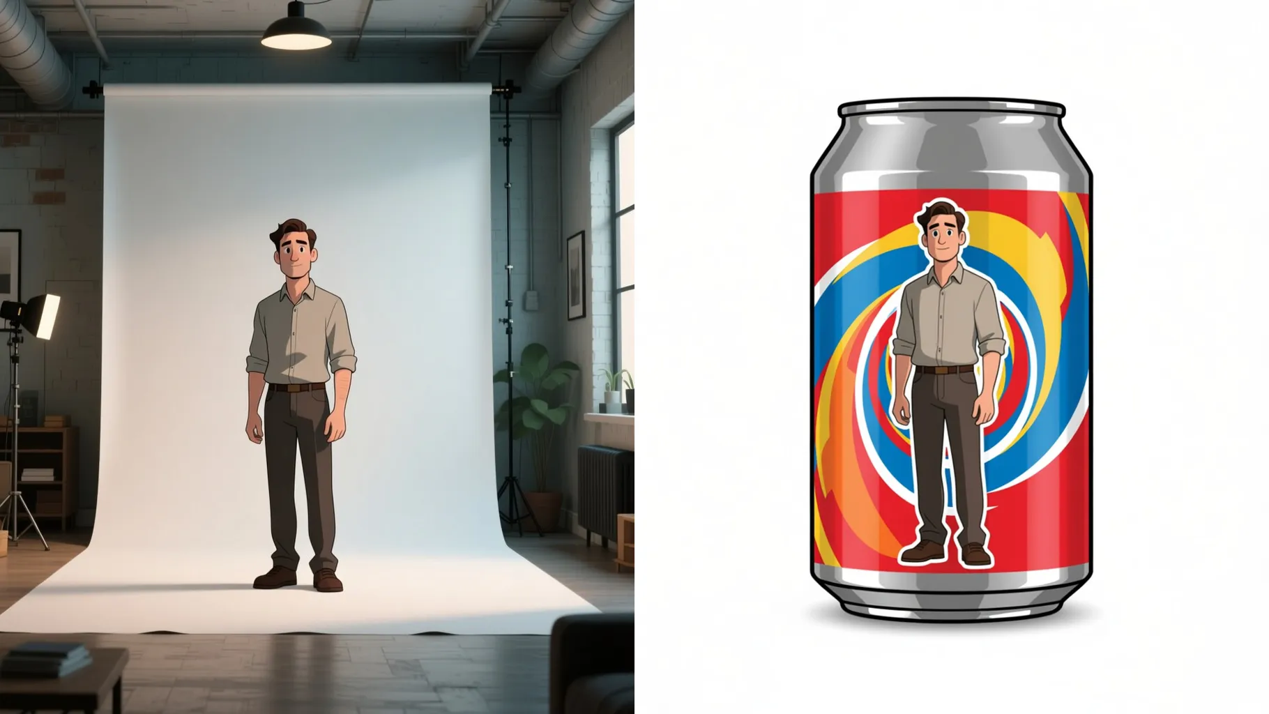 Cartoon Soda Can