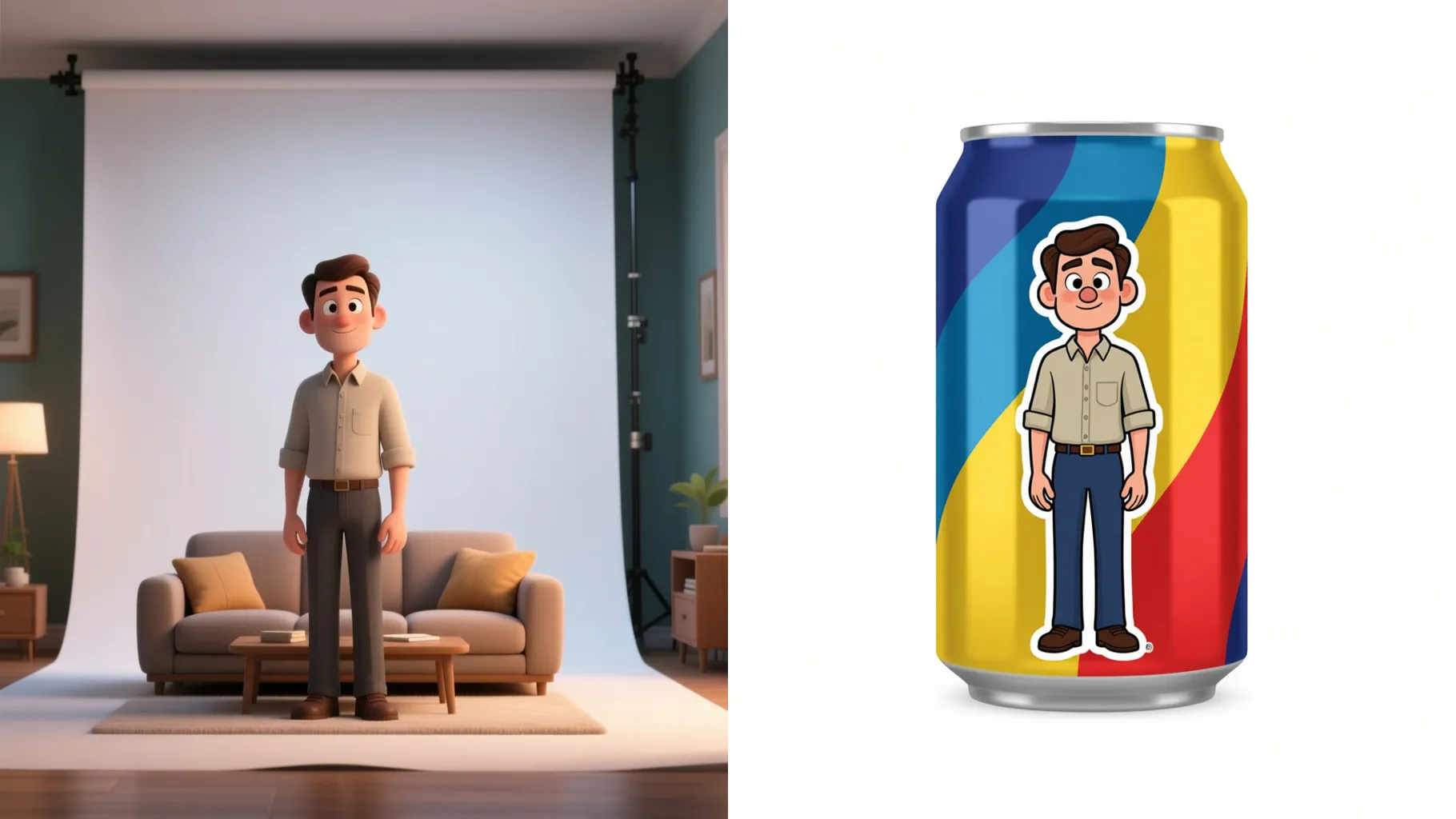 Cartoon Soda Can
