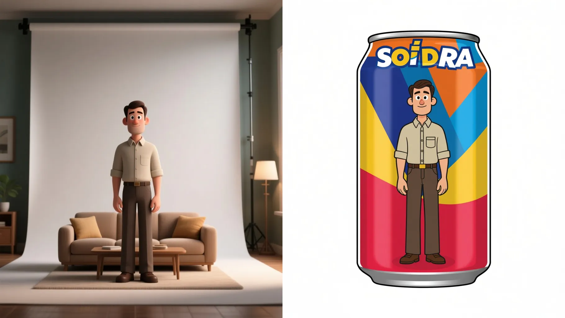 Cartoon Soda Can