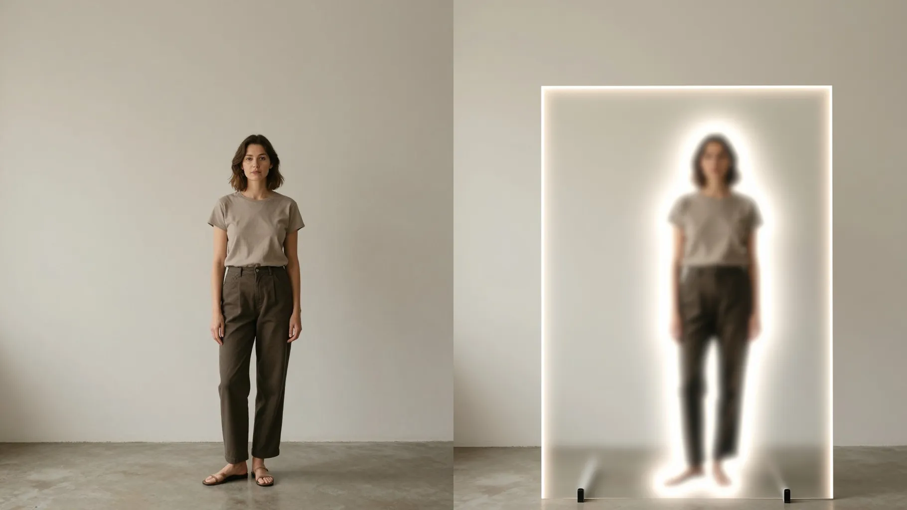 AI Frosted Glass Silhouette
