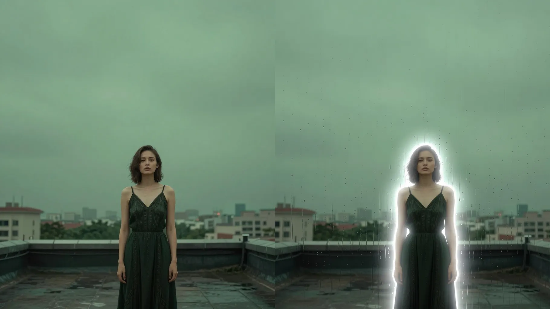 AI Frosted Glass Silhouette