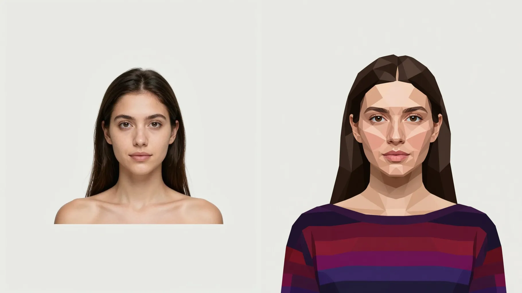 AI Geometric Face Effect
