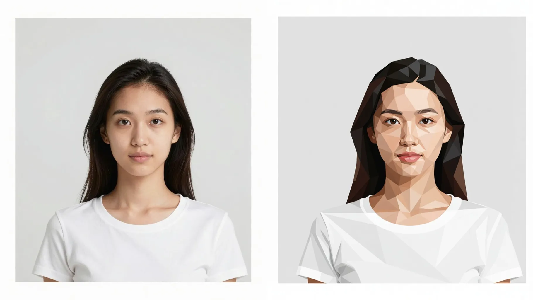 AI Geometric Face Effect