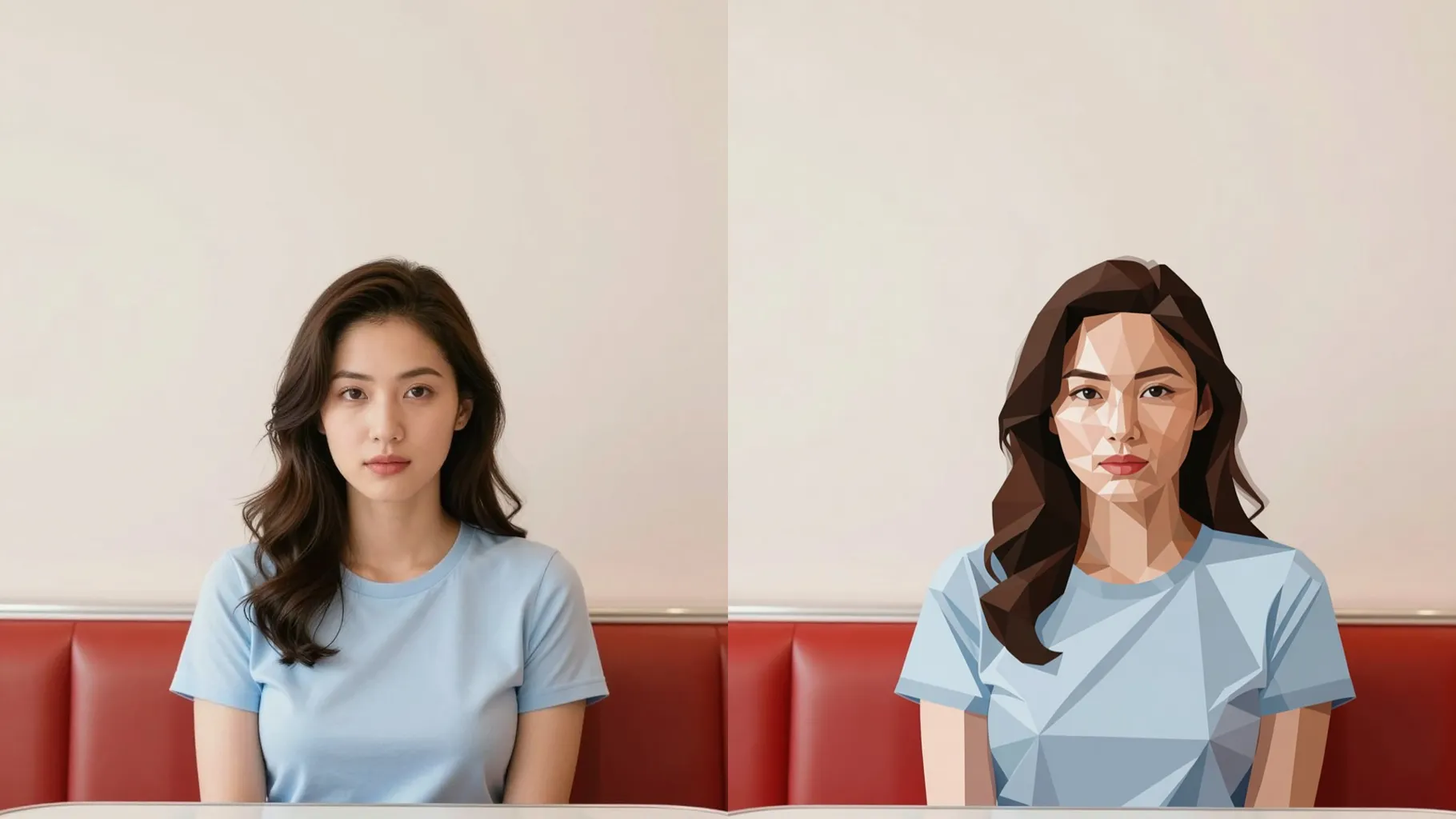 AI Geometric Face Effect