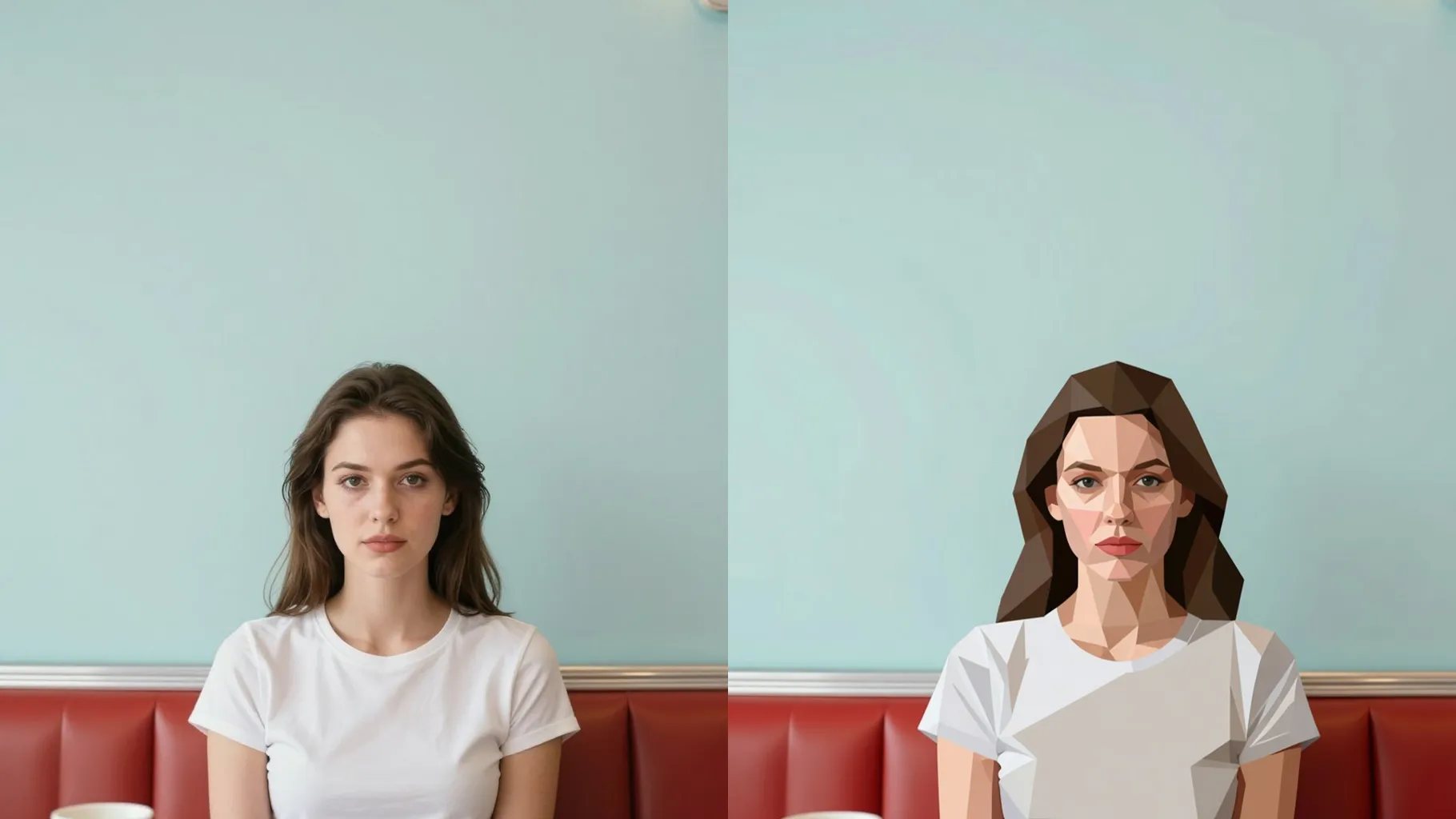 AI Geometric Face Effect