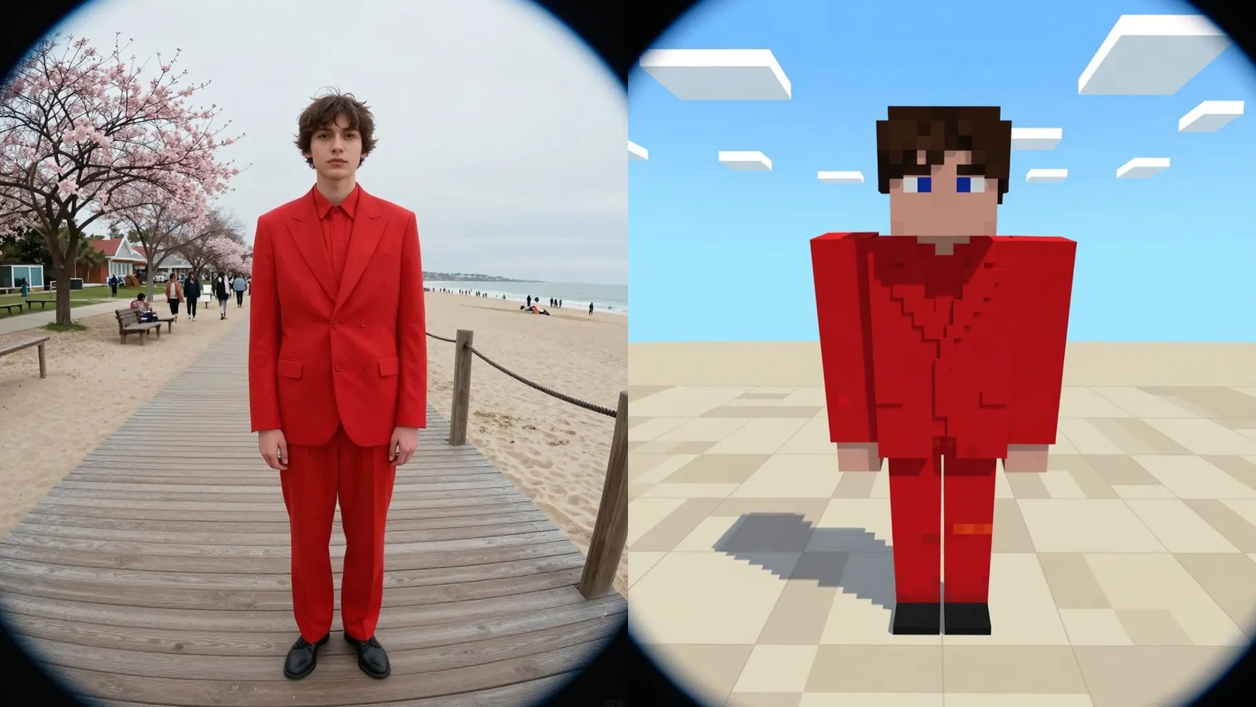 AI Minecraft滤镜