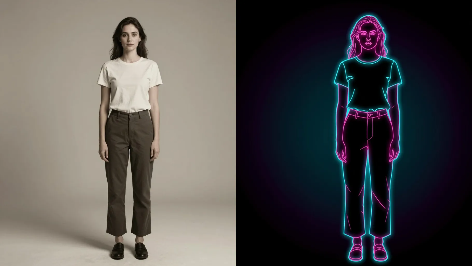 AI Neon Line Art