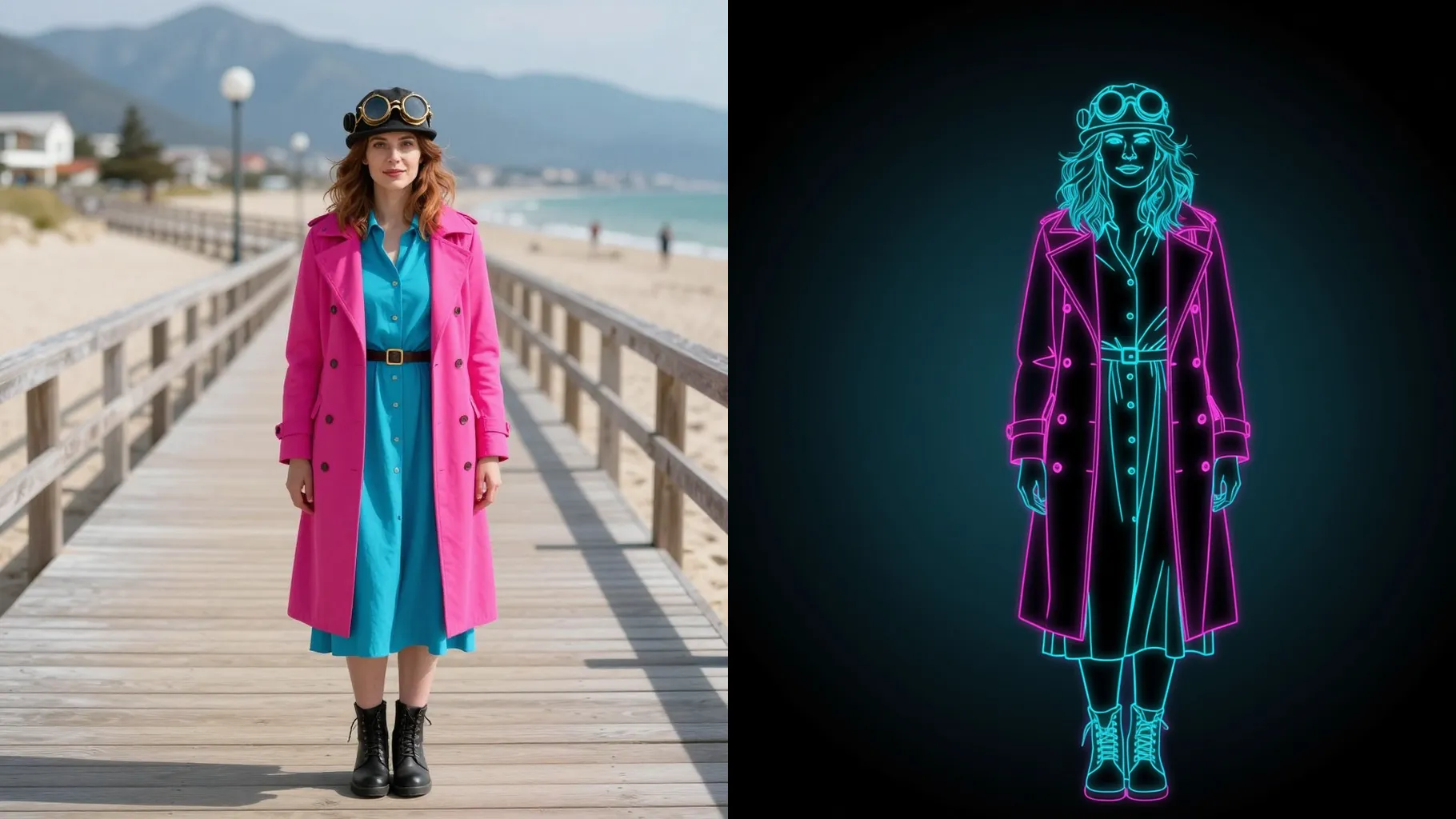 AI Neon Line Art
