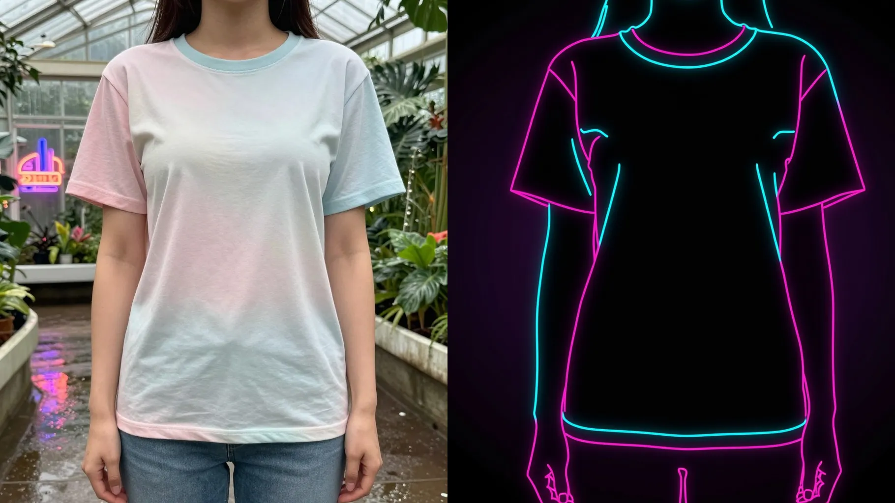 AI Neon Line Art