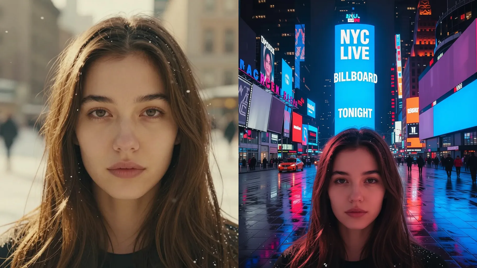 Times Square Billboard Selfie