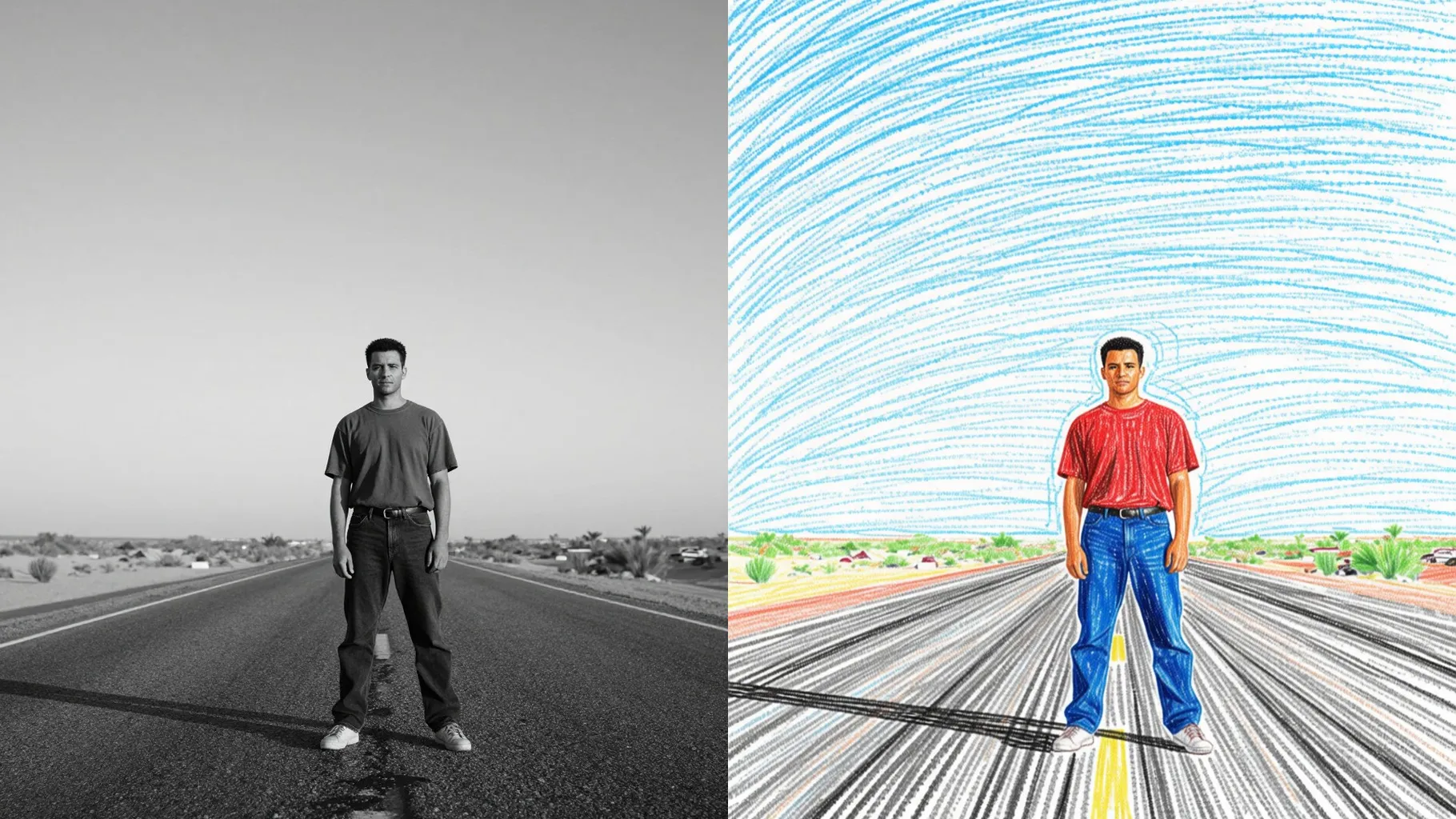 Crayon Drawing Effect